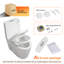 Toilette compacte monobloc allongée 12 po avec siège confortable ADA, hauteur 17,1 po, chasse double 1,1 / 1,6 GPF et carte 1000 g, conception compacte (siège inclus)-107232116