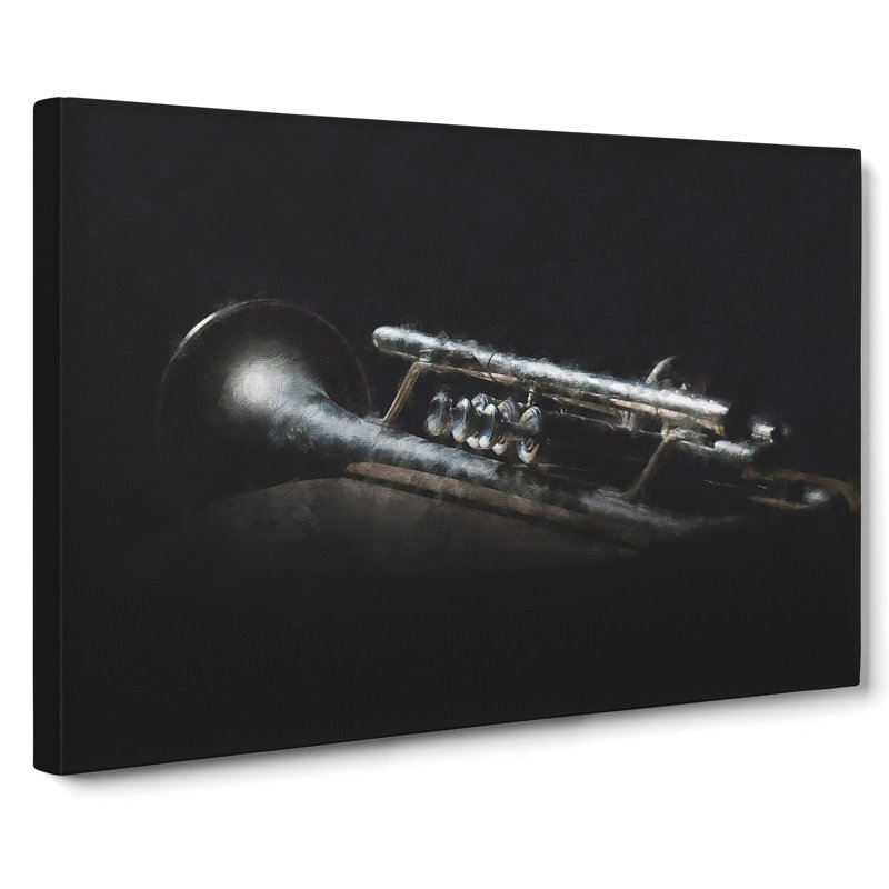 Trumpet In The Shadows - Wrapped Canvas, 35cm H x 50cm W x 3cm D