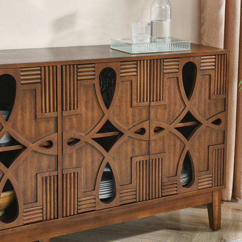 Buffet 60,5 "Mid-Century, console multimédia, Brown