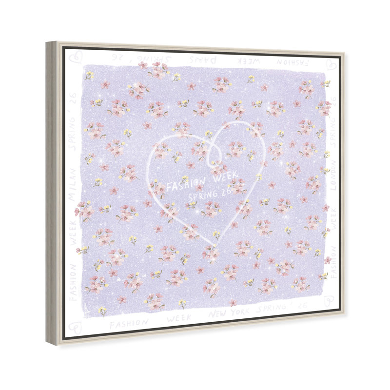 Lilac Spring Fashion Print by Oliver Gal, 31"H x 31"W, Silver Floater Frame