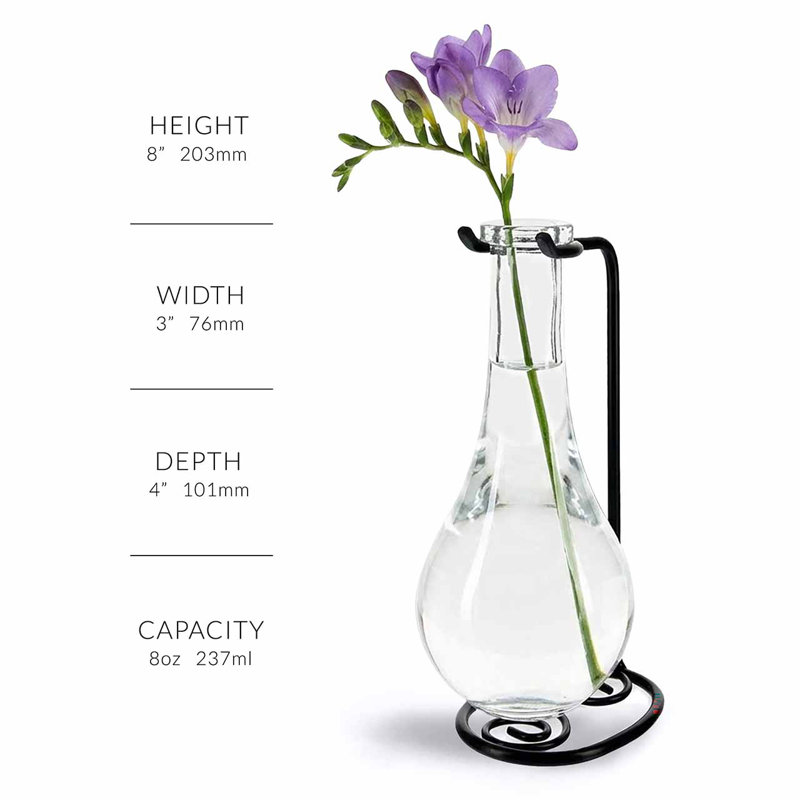 Vase drop table Berthelot, Transparent