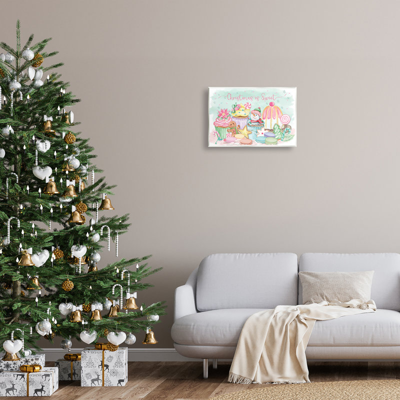 «Christmas Is Sweet Festive Desserts», plaque murale par Mollie B., H 13 po x l 19 po