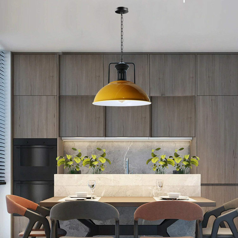 1 - Light Dome Pendant, Yellow