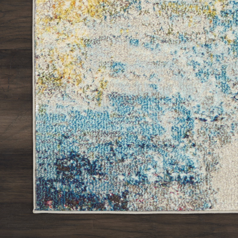 Tapis arc-en-ciel moderne Enoch, Rectangle 5 pi 3 po x 7 pi 3 po