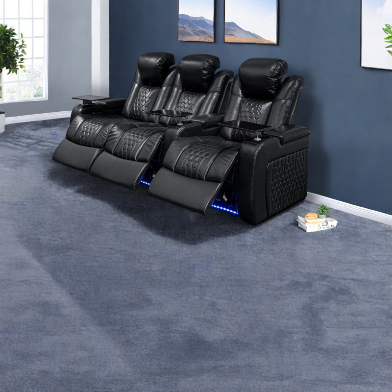 Luxury Power Recliners, Nappa Leather, Modern Home Entertainment