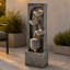 Fontaine d'intérieur/extérieur à 3 niveaux en cascade de 99 cm (39 po) résistante aux intempéries avec éclairage DEL