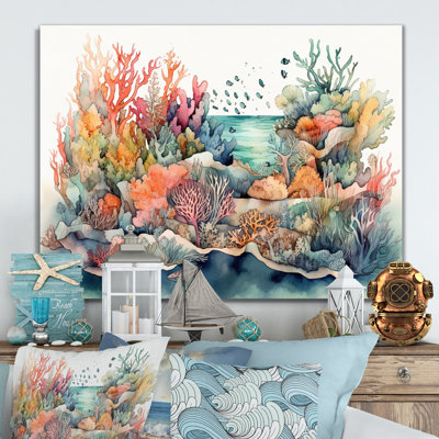 Vibrant Coral Reef II - impression sans cadre sur métal