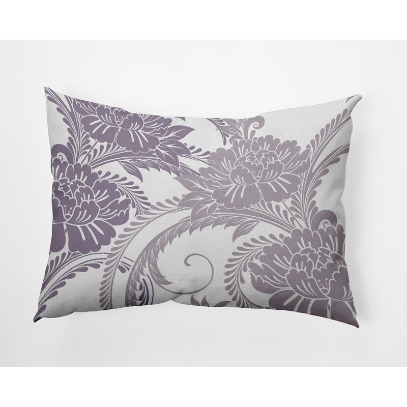 Housse et insert de coussin rectangulaire en polyester pour l'intérieur et l'extérieur, Mauve