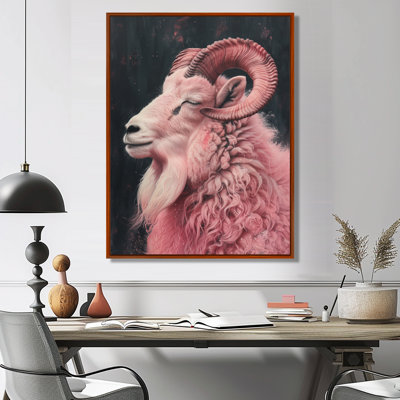 Crête de l'astrologie Capricorne II blanc et rose