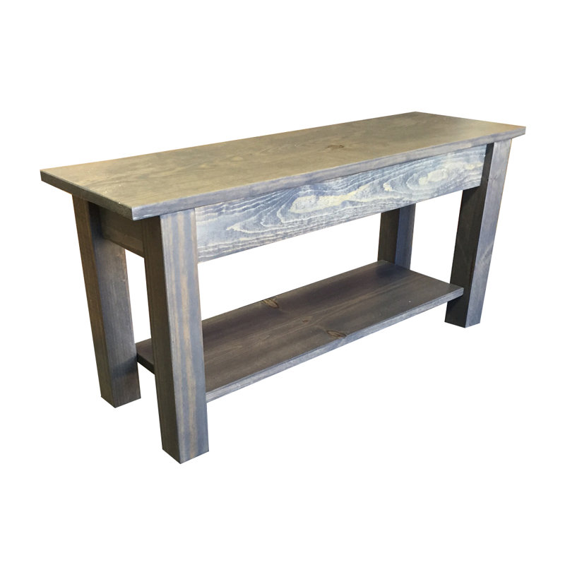 Banc de rangement en bois Johnie, H 17 po x l 54 po x P 12 po