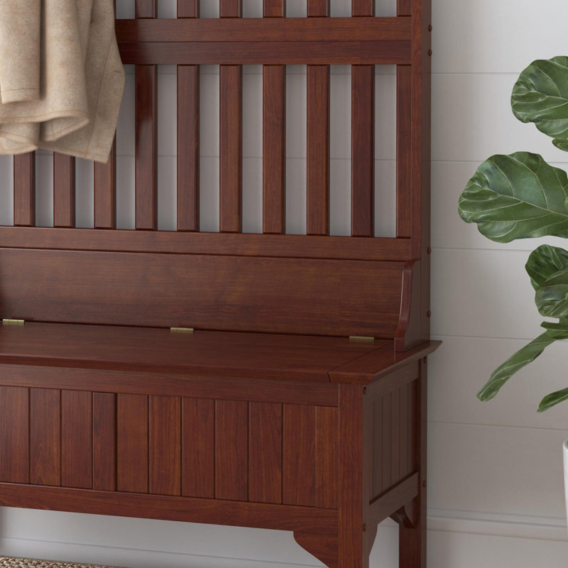 Medau Hall Tree 40'' Wide with Bench, Cherry