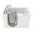 Ella Petite 28"x52" Acrylic Air and Hydro Massage and Heated Seat Walk-In Bathtub with Left Inward Swing Door, 5 Piece Fast Fill Faucet, 2" Dual Drain-93546414
