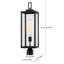Tête de lampadaire d'extérieur 1 lumière Topawa avec abat-jour en verre transparent Topawa-303303726-287395708