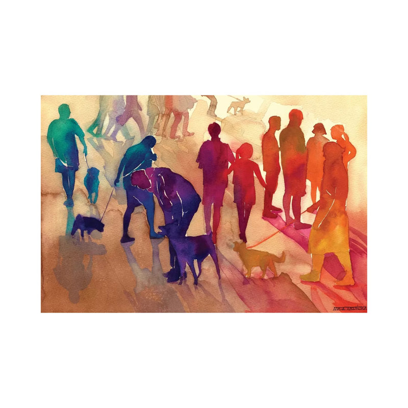 Man's Best Friends by Maja Wronska - Wrapped Canvas Gallery-Wrapped Canvas Giclée, 20.32 cm H x 30.48 cm W
