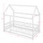 Lit simple en bois avec clôture-505989337