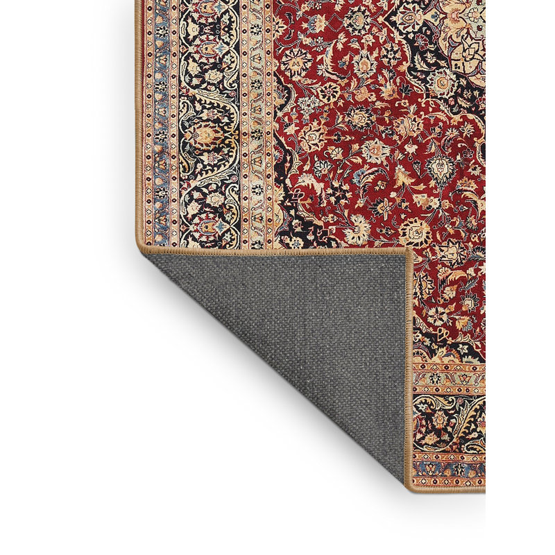 Tapis traditionnel beige / rouge / beige Diantha, Rectangle 2 pi x 3 pi
