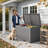 230 Gallon Outdoor Indoor Lockable Resin Deck Box With Removable Dividers-117601720