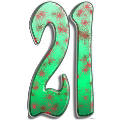 Number 21 Cardboard Standup