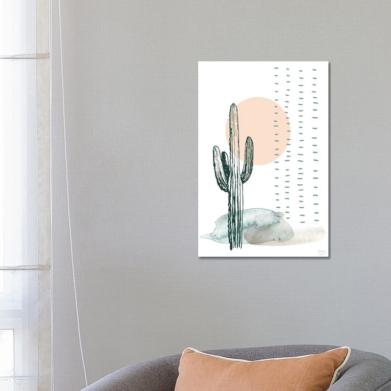 Desert Cactus - Print on Canvas, Wrapped Canvas, 66.04cm H x 45.72cm W x 1.91cm D