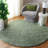 Brusch Solid Color Machine Woven Polyester Area Rug in Green-864968528