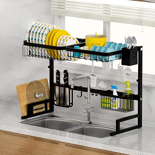 TOOLKISS Stainless Steel Over the Sink Dish Rack & Reviews | Wayfair