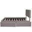 Lit plateforme tapissier avec tiroirs et lit gigogne-752401238