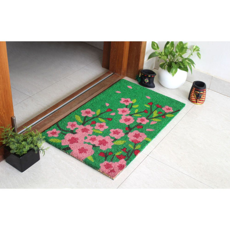 Non-Slip Floral Doormat