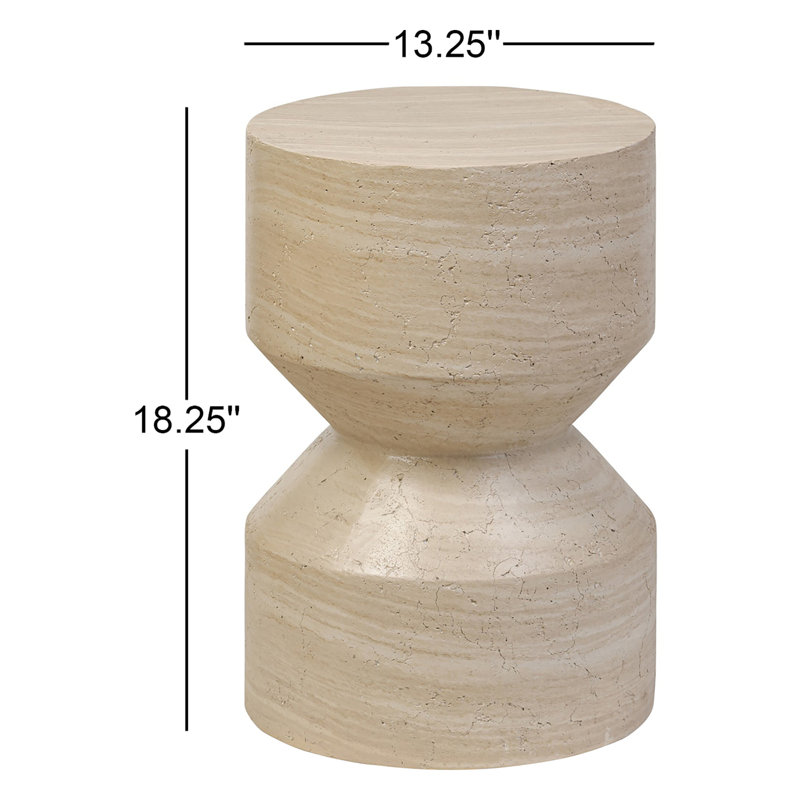Ara End Table, Sand Striae