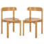 Chaise en bois massif séché au four-1522679711