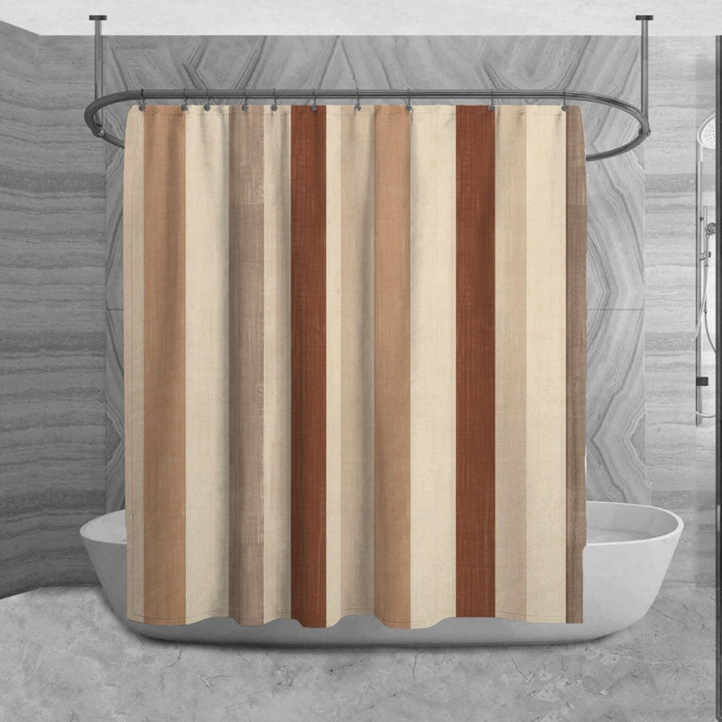Rideau de douche à rayures Leonell, H 93 po x l 70 po