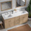 Meuble-lavabo double 72 po avec comptoir en quartz Carrara-910939175
