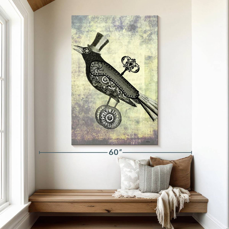 Brampt Steampunk Crow, 51" H x 34" W