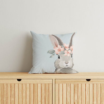Bunny Blue Pillow