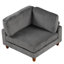 Canapé modulaire de l 163,8 po 6 tissus tendance. Gris, structure en contreplaqué, pieds élégants en bois d'hévéa. Pour le bureau: 163 po. Matériaux. Pieds stables