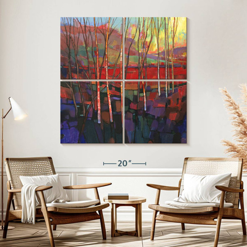 Alvord Patchwork Trees I, 57" H x 57" W