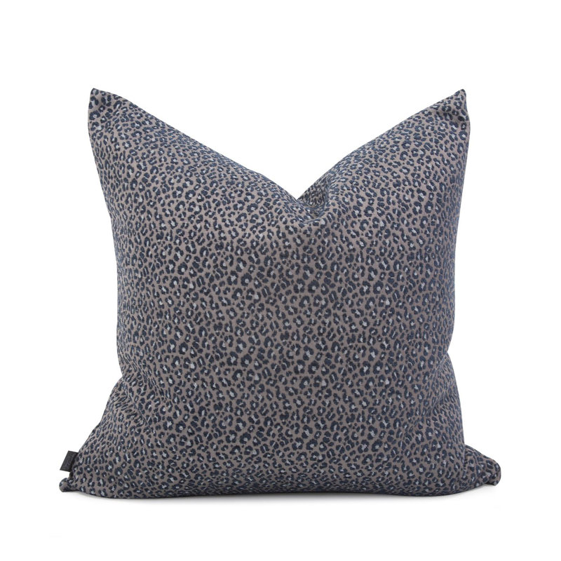 Oreiller 24 x 24 Lynx - Insert, Indigo avec motif géométrique, H 24 po x l 24 po, Polyester