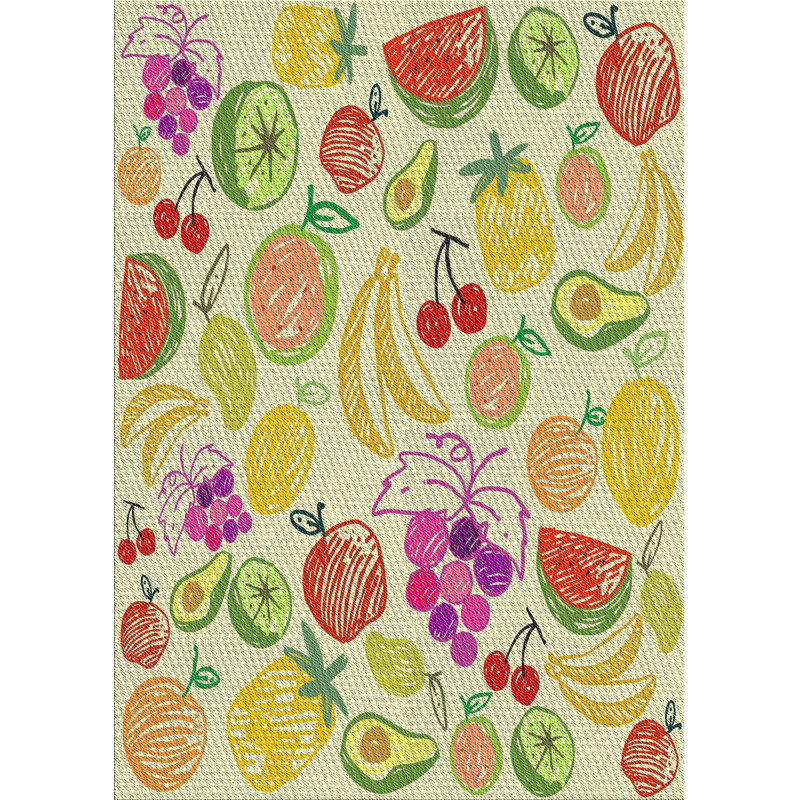 Tapis jaune en laine touffeté à la main Alfonzo
