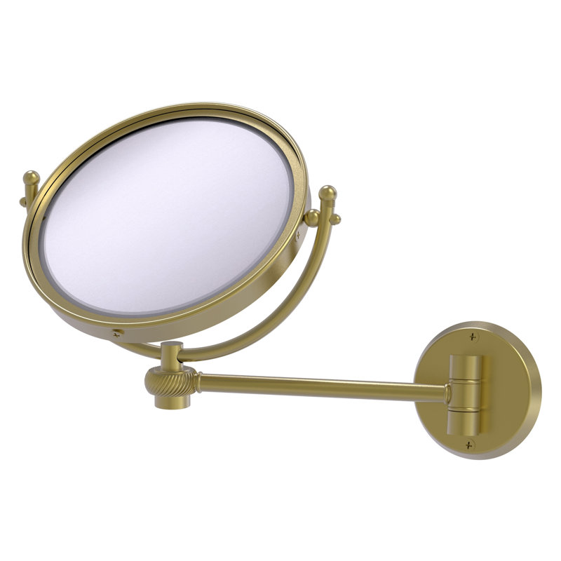 Miroir de maquillage/rasage vieilli moderne &, Laiton satiné