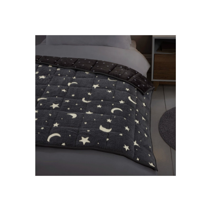 Moon And Stars Weighted Throw Blanket, 110 W x 170 L cm