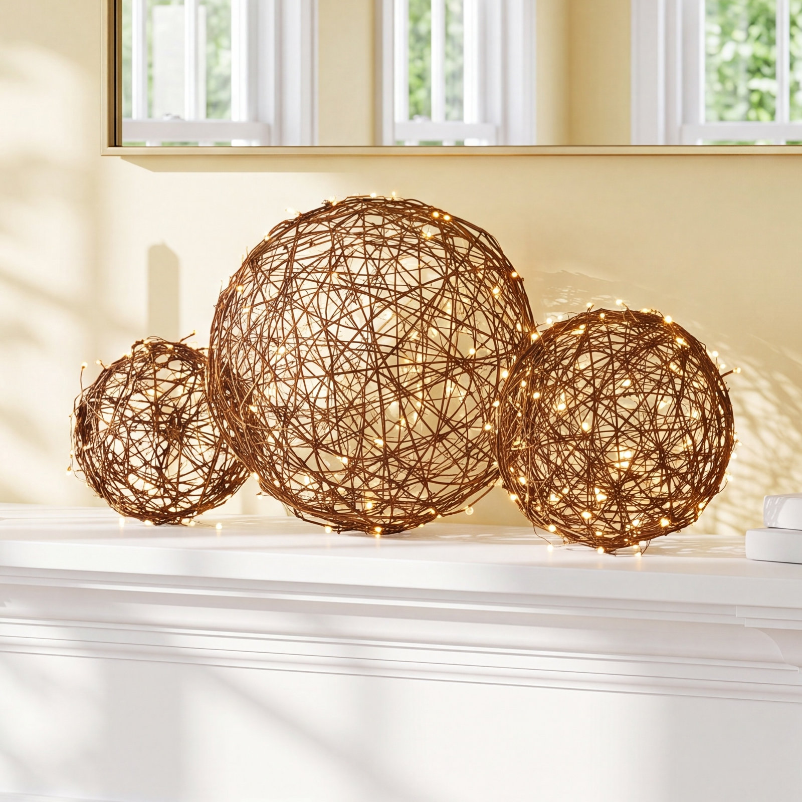 Battery-Operated Micro LED Vine Ball Set