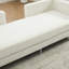 Chaise longue rembourrée en chenille moderne avec confort d'assise profond