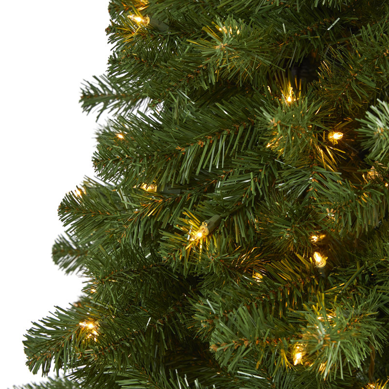 Lighted Artificial Christmas Tree, 7.5' H