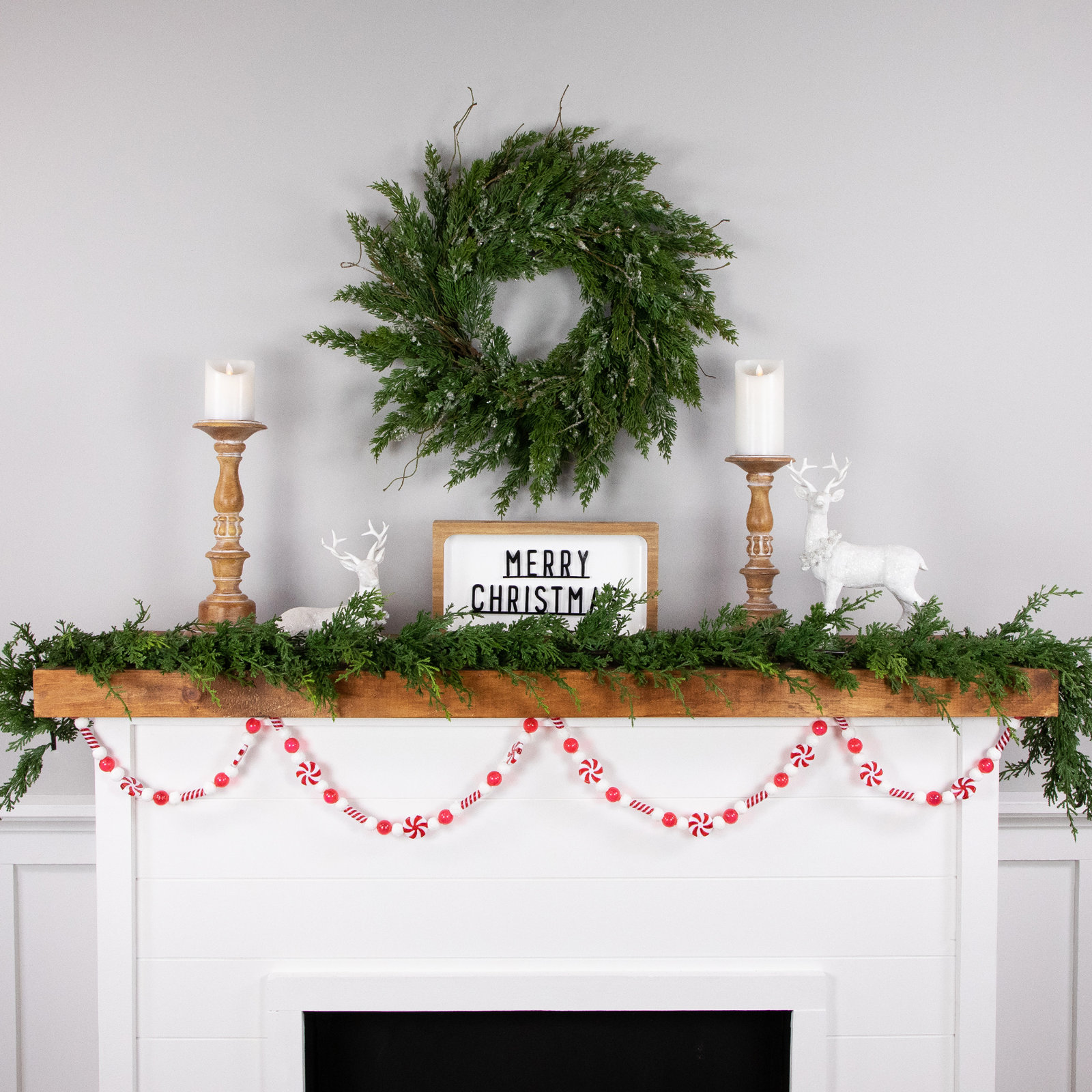 6' Red Bead Novelty Garland