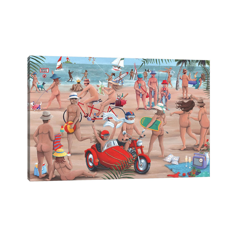 The Nudist Beach by Peter Adderley - Wrapped Canvas Gallery-Wrapped Canvas Giclée, 101.6 cm H x 66.04 cm W x 3.175 cm D