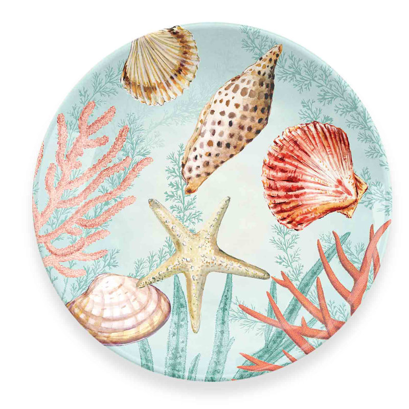 Assiette à salade en mélamine 8,5 po corail corail Cantero
