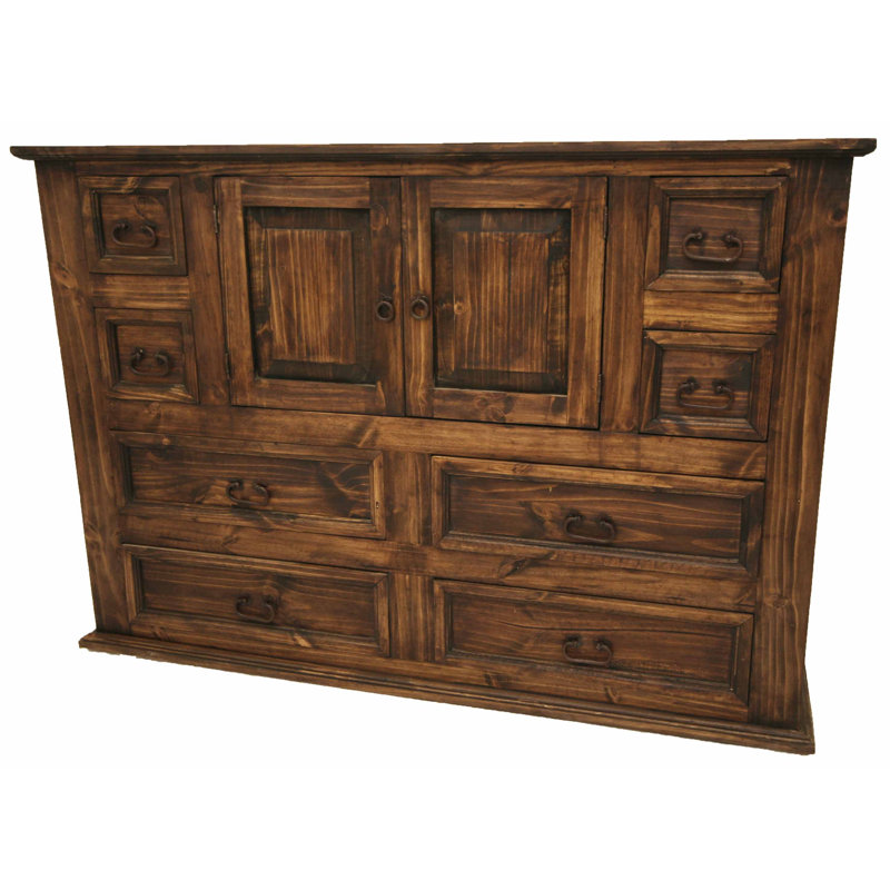 Commode avec étoile sculptée, Brun
