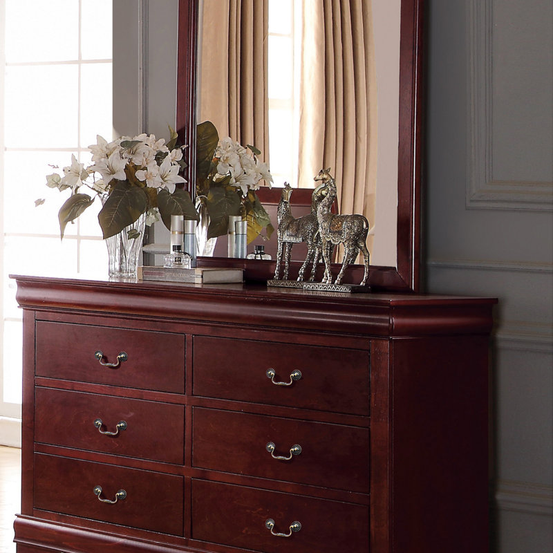 Miroir de commode Tablita, 36,03 po x 47,03 po, Bourgogne