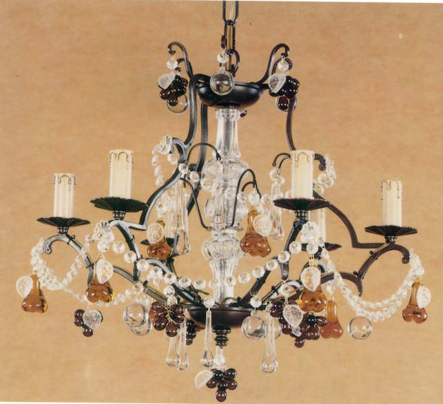 Devlin 6 - Light Candle Style Chandelier, Antique Silver