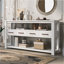 Table console moderne pour salon avec 4 tiroirs et 2 tablettes-108747859
