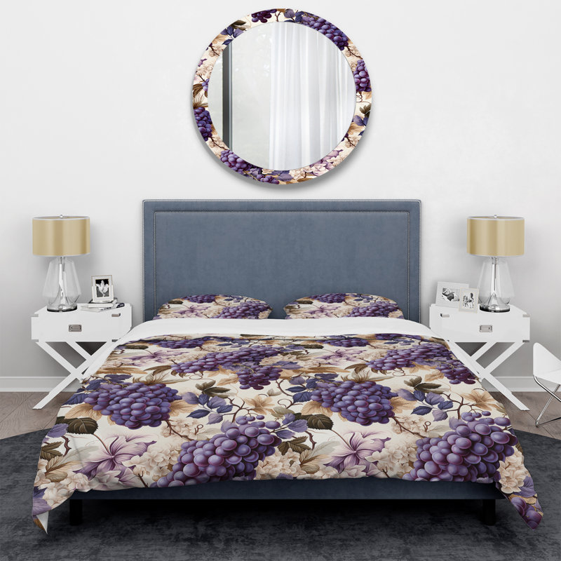 Ensemble de housse de couette Tuscan Vineyard Vines, Housse de couette simple + 1 taie décorative stan